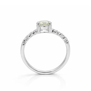 Anillo de Plata de Ley 925 con Aguamarina Amarilla, Corte Redondo, Diseño de Cuerda, Joyería de Moda - Product Image 6