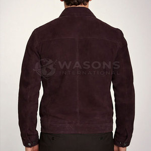 Heritage <b>Men</b> <b>Trucker</b> <b>Jacket</b> Front Vintage Inspired Breathable Quick Dry Genuine Leather 100% Cotton Soft Durable Everyday Street - Product Image 6