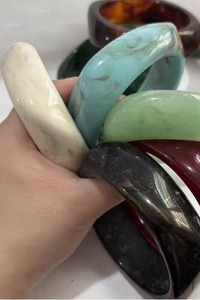 Contemporary Handmade Epoxy Resin Bangle Bracelet Custom Color Fashion Accessory <b>for</b> <b>Women</b> - Product Image 6