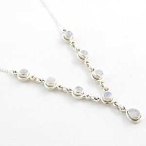 Collier en améthyste violette, argent sterling 925, chaîne à maillons, pierre précieuse naturelle, bijoux faits main de Jaipur, export, vente en gros - Product Image 3