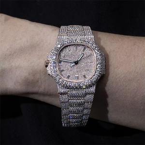 นาฬิกาเพชรหรูหราผู้หญิง อะนาล็อก ควอตซ์ ตัวเรือนทรงกลม คริสตัลแซฟไฟร์ ตัวล็อคแบบพับได้ 36 มม. สาย 20 ซม. - Product Image 3