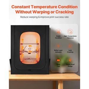 Grande Copertura LED per Stampante 3D, Tenda in Tessuto Oxford Antipolvere e Impermeabile, Accessori Protettivi per Stampante a Temperatura Costante - Product Image 2