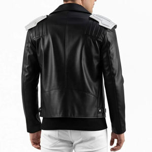 2026 Custom Stylish High Quality Men's Motorcycle Leather Jacket for Winter New Zipper Style with Front Logo Jacket For Unisex - Product Image 3