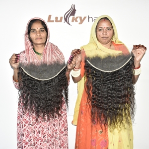 <b>13x6</b> Wavy Raw Hair Indian Remy Natural Black HD <b>Lace</b> <b>Frontal</b> Pre Plucked Hairline Ear <b>Lace</b> Front Extension Women 100g Easy Apply - Product Image 6