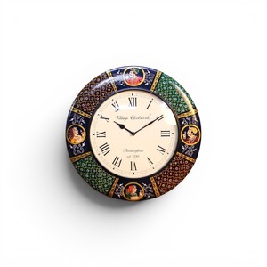 Horloge murale décorative en bois artisanale |   Horloge murale ronde au design artistique traditionnel pour la décoration de la maison et du bureau - Product Image 1