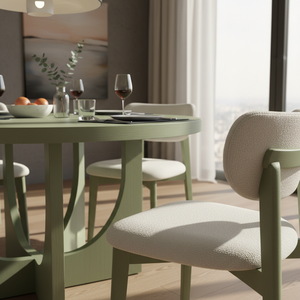 Mesa de Comedor Moderna con 4 Sillas con Diseño Decorativo, 1 Año de Garantía, Juego de Comedor Moderno para 4 Personas, Juego de Comedor Compacto para 4 Personas - Product Image 4