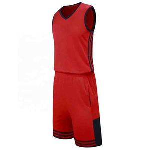 Uniforme de basket-ball bleu, rouge, marron, maillots de basket-ball pour hommes et femmes, chemises et shorts d'extérieur - Product Image 2