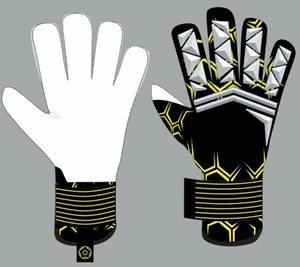 Gants de gardien de but en latex respirants et antidérapants, avec paume plate et fermeture auto-agrippante, pour usage sportif en extérieur - Product Image 1