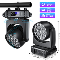 U`King 19x15W Beam Moving Head Light DMX512 RGBW 4IN1 LED Zoom Wash Effekt Bühnenlicht für DJ Disco Party Hochzeit