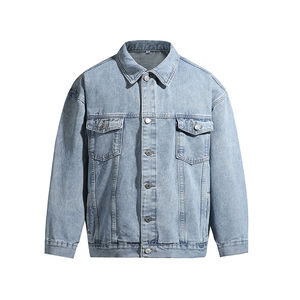 Blousons en jean surdimensionnés pour hommes, personnalisables, haute qualité, faible MOQ, grande taille, coupe droite, séchage rapide, respirants, hiver - Product Image 6