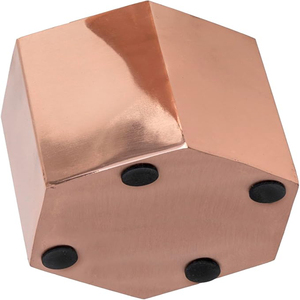 Handcrafted Metallic Shiny Copper Tone Metal Indoor Plant Vase <b>Pot</b> with Hexagon Shape, Decorative <b>Succulent</b> Cactus Planter - Product Image 5