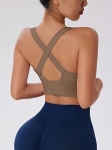 Camiseta Deportiva con Espalda Cruzada para Mujer |   Sujetador deportivo a prueba de golpes con cuello redondo |   Ropa Deportiva Inalámbrica de Compresión para Entrenamiento y Running - Product Image 6