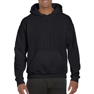 Sweat-shirt à capuche pour homme en polyester/coton uni, imprimé en relief, respirant, anti-plis, hiver, avec poche, haute qualité, 250g - Product Image 4