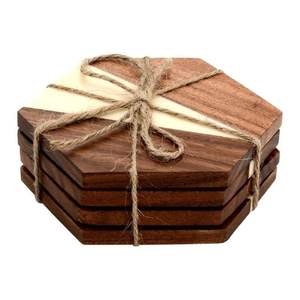 Modern Natural Grain Wooden Eco-Friendly Reusable Durable <b>Drink</b> <b>Coasters</b> - Product Image 3