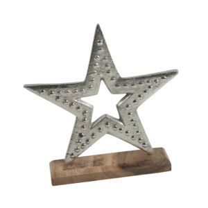Diseños de Esculturas Modernas, Combinación de Metal y Madera, Artículos Festivos, Decoración Navideña para Mesa y Adornos, Bolsas de Peluche a Precio de Mayoreo - Product Image 1