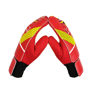 Gants de gardien de but de football antidérapants de haute qualité, en PU, à doigts complets, unisexes, beige, bleu, noir, avec manchette - Product Image 6