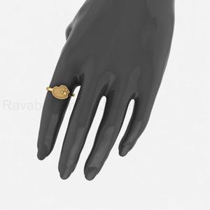 Solid 925 Sterling Silver 14k Gold Plated Dog Paw Blank Bezel Setting <b>Ring</b> Breastmilk DIY Resin Jewelry Findings - Product Image 2