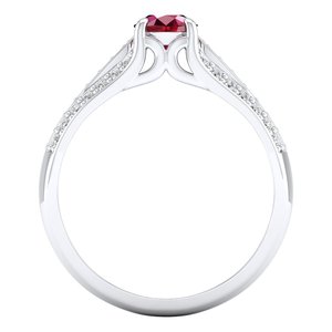 REYES Factory Wholesale Price <b>925</b> Sterling <b>Silver</b> Moissanite Engagement <b>Rings</b> For Women Luxury Ruby Gemstone Fine Jewelry - Product Image 4
