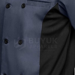 Veste de chef à manches longues avec boutons, anti-taches, respirante, légère, en polyester/coton, tenue culinaire, équipement de travail professionnel pour la cuisine - Product Image 2