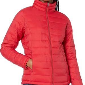 Women's Lightweight Long Sleeve Quilted puffer <b>Jacket</b> Stand Collar Custom Logo Winter Windbreak Puffer <b>Jacket</b> - Product Image 1
