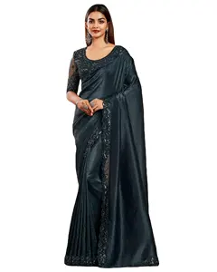 New Traditional Collections Women's Function Wear Silk Saree With Blouse| Un-Stitche Party Wear Occasional Special Sarees|