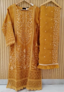 ชุดเดรสผ้าไหมยาว3ชิ้นสไตล์อินเทรนด์ชุดปาร์ตี้อินเดีย/ปากีสถาน2022ปากีสถาน - Product Image 4