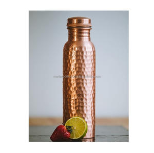 Pure <b>Copper</b> Eco-Friendly Water <b>Bottle</b> with Leak Proof Cap for Boiling Water Applicable Home Office Travel & Unisex Use - Product Image 6