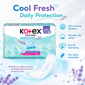 Kotex Super Soft Antibacterial Daily Sanitary <b>Pads</b> <b>Cool</b> 15cm - 20pcs/Bag | 32286 Super Smooth Antibacterial Protection - Product Image 2