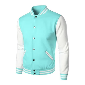 Chaqueta Varsity de Lana Personalizada para Hombre, con Cuello Alto de Lona, Logotipo Frontal Bordado, Estilo Casual para Invierno - Product Image 2