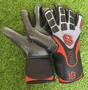 Professional Goalkeeper <b>Gloves</b> Made From German Latex 4mm Waterproof Non-Slip Hook & Loop Closure for Enhanced <b>Grip</b> Protection - Product Image 4
