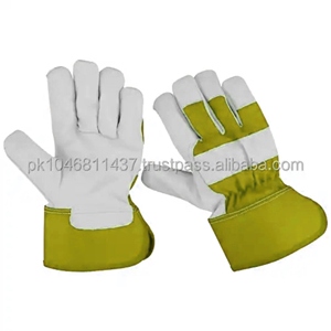 Gants de travail en cuir de vachette grainé de haute qualité pour hommes, résistants à l'abrasion et à la chaleur, pour le jardinage et le travail de type rigueur canadien - Product Image 5
