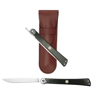 Navaja Plegable Higo Nokami de Acero Inoxidable con Hoja Afilada y Mango de Madera Negra para Uso Diario y Actividades al Aire Libre - Product Image 5