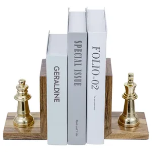 Premium Metal <b>Book</b> Stand Strong <b>Book</b> Holder Office Desk <b>Library</b> Abstract Handmade Gold-Plated Aluminium Antique Figurine - Product Image 2