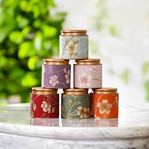 Colorful Floral Design Metal Container Set With Lid Great Choice For Festive Gifting Like Diwali And Eid And Hamper Purpose - Product Image 6