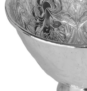 Saladier moderne pour fruits, style piédestal, design gravé, style américain, bols et plats de service en métal, fournitures pour événements - Product Image 5