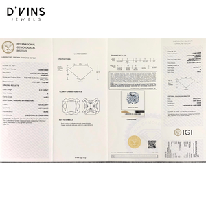 Diamante Cultivado en Laboratorio D'vins Jewels de Alta Calidad, Corte Cojín de 0.91ct, VVS2, Color D Fancy Light, para Joyería - Product Image 3