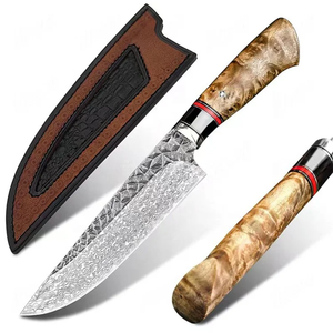 Couteau de chef traditionnel en acier Damas forgé à la main LEGACY BLADES, ambidextre, avec manche ergonomique en bois écologique - Product Image 1