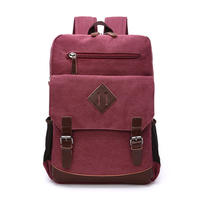 Sac à dos pour ordinateur portable en toile, style vintage unisexe, 20-39L, durable, souple, avec fermeture ouverte et bretelles, idéal pour le bureau, écologique