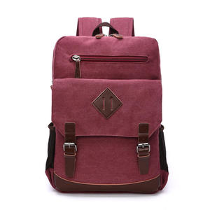 Canvas <b>Laptop</b> <b>Backpack</b> Unisex Retro Style 20-39L Durable Softback with Zipper Hasp Closure and Shoulder Straps - Product Image 5