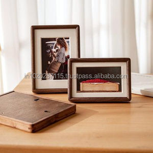 Cadre photo en bois rustique pour décoration de ferme, affichage mural ou sur table, style vintage classique, cadeau pour mariage, anniversaire, anniversaire de mariage - Product Image 5