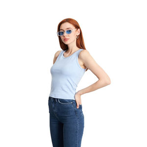 Débardeur en coton personnalisé pour femme, tissu doux et respirant, débardeur de qualité supérieure pour femme, chemise sans manches décontractée, blanc pour impression - Product Image 6