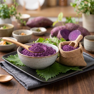 Farine de racine d'ube de style patate douce violette naturelle, qualité alimentaire, pour usage en boulangerie, 1 kg - Product Image 2