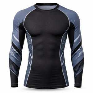 Maillot de bain pour homme à manches longues, imprimé numérique, respirant, séchage rapide, en spandex/nylon, pour adulte - Product Image 5