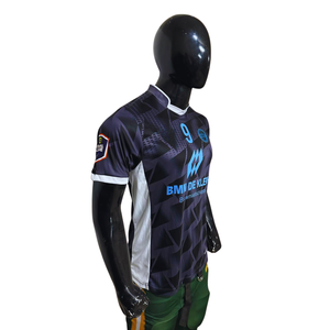 Camiseta de Fútbol Deportiva Transpirable con Estampado por Sublimación, Diseño Sólido, Personalizada, Retro, con Nombre del Equipo, Antibacteriana, de Secado Rápido, 100% - Product Image 3