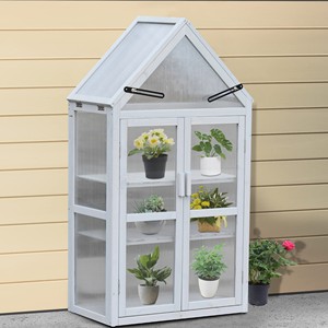 Mueble Botánico de Madera de Teca con Puertas de Vidrio - Instalación en Mesa - Diseño Moderno de Mediados de Siglo - Venta al por Mayor en India - Product Image 2