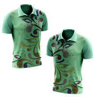 Chemise pour homme de haute qualité imprimée avec logo personnalisé, 100% polyester tricoté, respirante, uniforme d'été de qualité supérieure