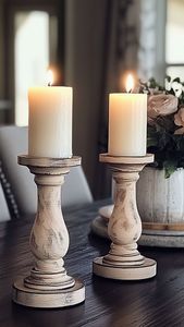 Heritage Wood <b>Candle</b> Stand Column Shape Home Decoration Made by Hand India Handmade <b>Candle</b> Stand <b>Set</b> - Product Image 3