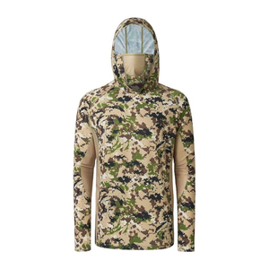 Wholesale High Quality Men's Camouflage Long Sleeve Fishing Hoodie With UPF 50 UV Protection Pullover Style - Product Image 1