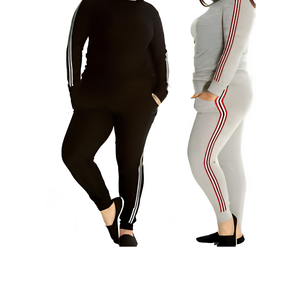 Custom Printed Women's Anti-UV Polyester/Cotton Tracksuit Set Full <b>Zip</b> Half <b>Zip</b> <b>Hooded</b> Pullover Jacket Pants Joggers Slim Fit - Product Image 2