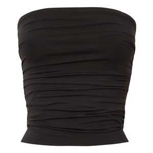 Camiseta sin mangas elástica para mujer, camisa informal de verano de punto acanalado a la moda - Product Image 2
